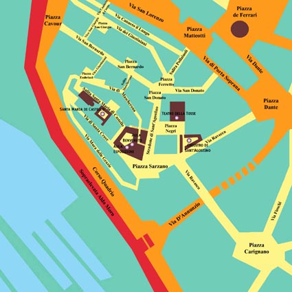 (Around) Teatro della Tosse map