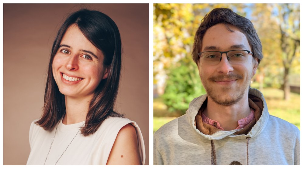 Portrait potos of Juliane Päßler and Pierre Goutagny.